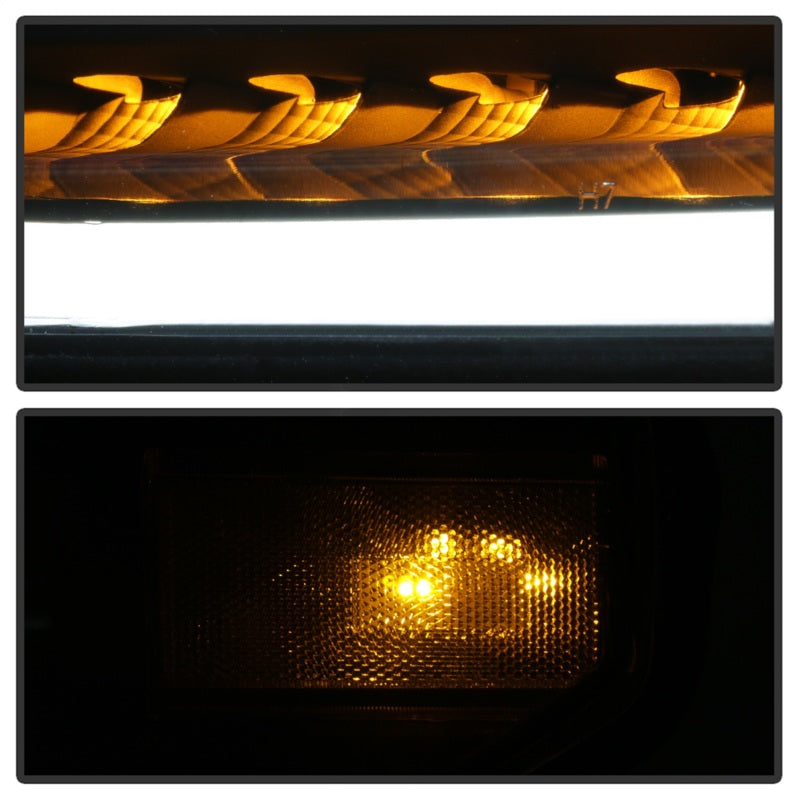 SPYDER xTune 14-17 Toyota Tundra DRL LED Light Bar Projector Headlights - Black (PRO-JH-TTU14-LB-BK) 9043024