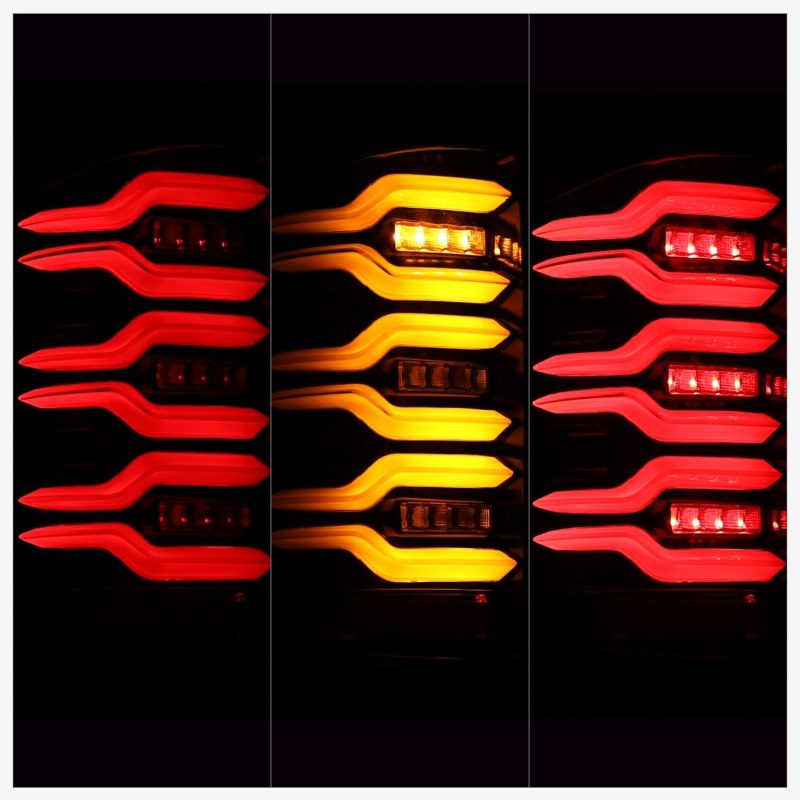 AlphaRex 14-18 Chevy Silverado 1500 Luxx-Series LED Tail Lights Alpha-Black w/Activ Light/Seq Signal 620040 *Discontinued