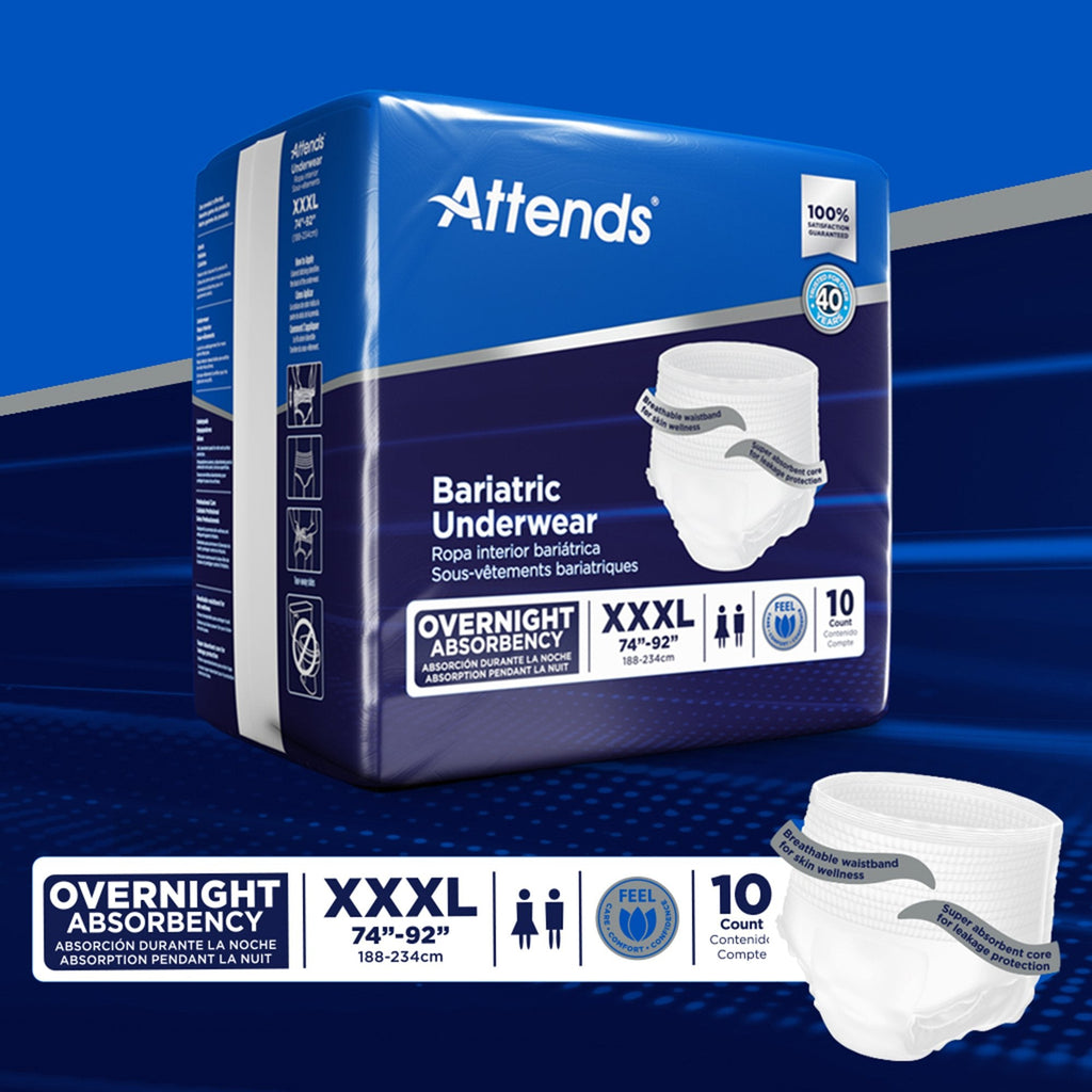 Attends® Bariatric Ultimate Absorbent Underwear, 3X-Large AU60