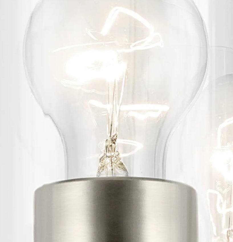 Open Box "KICHLER Crosby 23"" 3-Light Vanity Light with Clear Glass in Brushed Nickel, for Bathroom, Powder Room, (23"" x 8.75""), 45497NICLR"