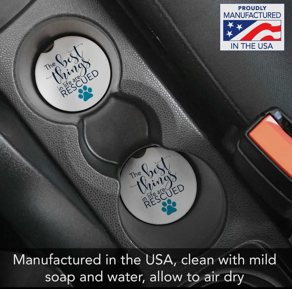 🚗✨ Stone Car Coaster – Absorbent Cup Holder Coaster Made in the USA
