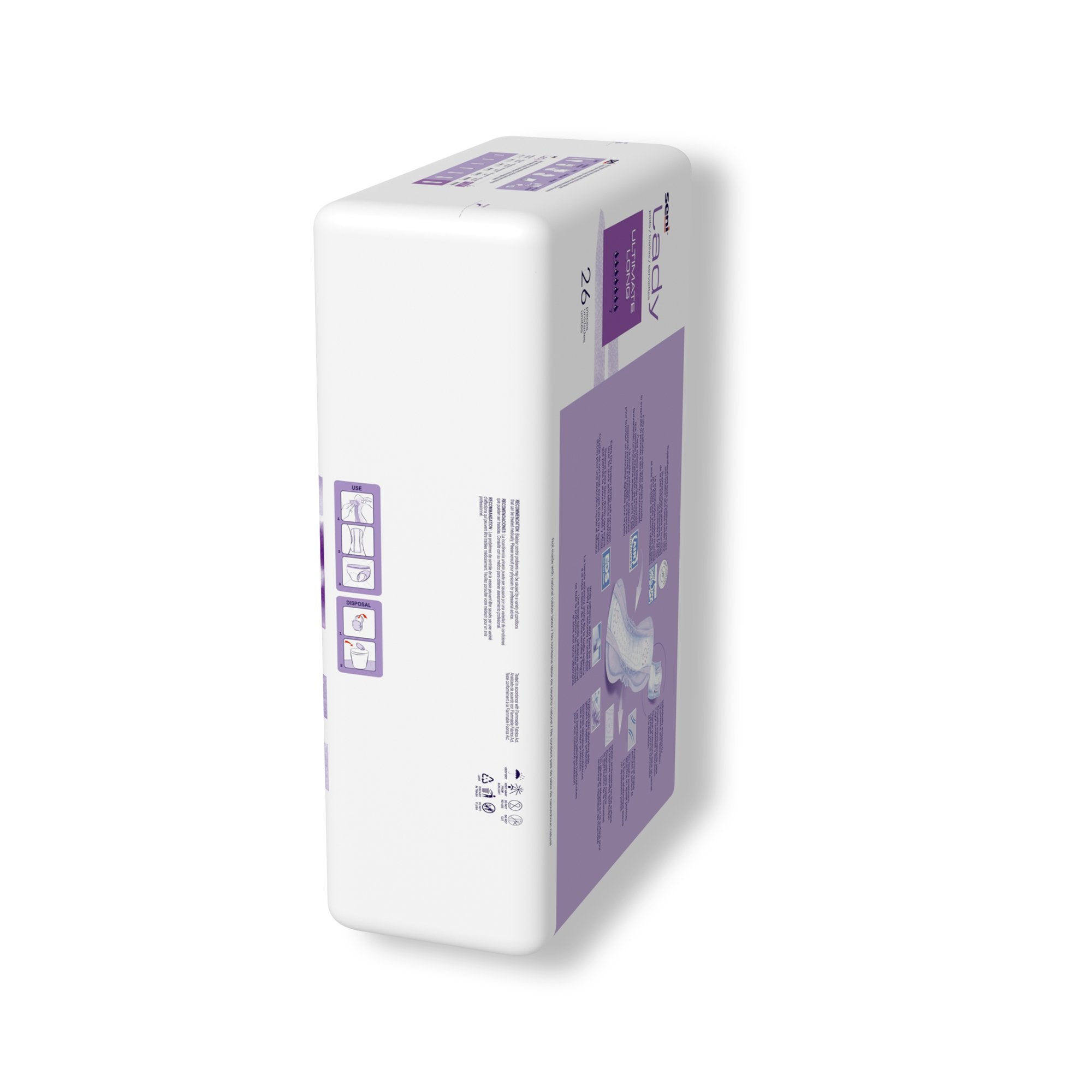 Seni® Lady Ultimate Absorbency Bladder Control Pads, Long S-7P26-PS1