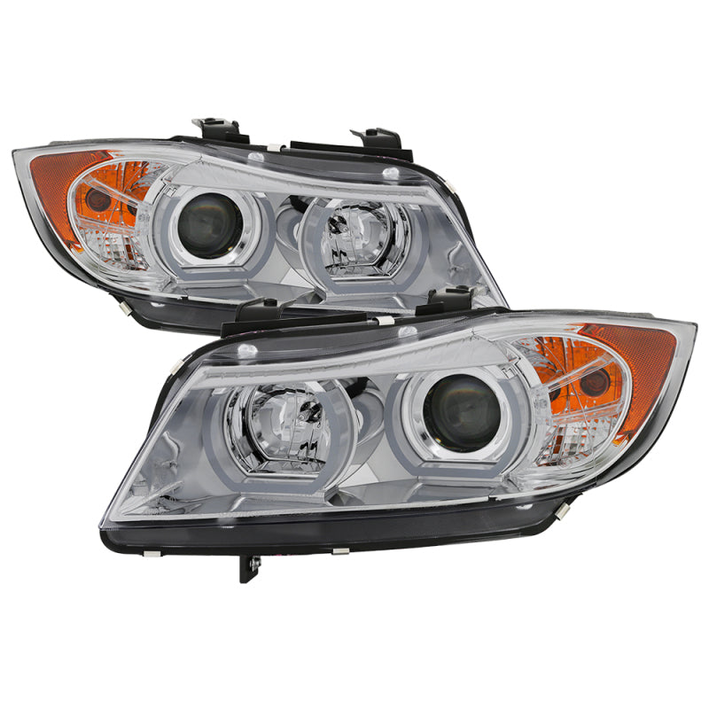 SPYDER BMW E90 3-Series 06-08 4DR V2 Headlights - HID Only - Chrome PRO-YD-BMWE9005V2-HID-DRL-C 5083883