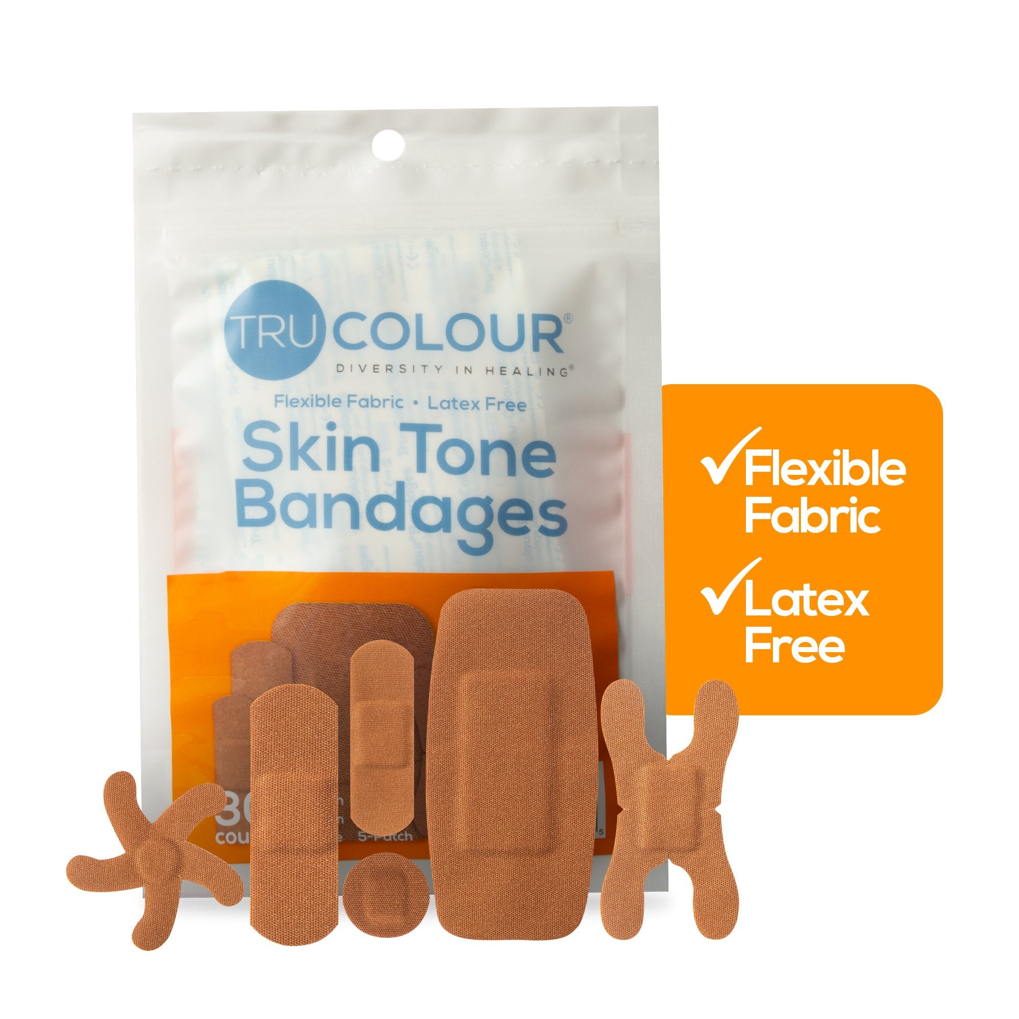 TruColour® Brown Adhesive Strips, Assorted Shapes and Sizes TCB-NASD