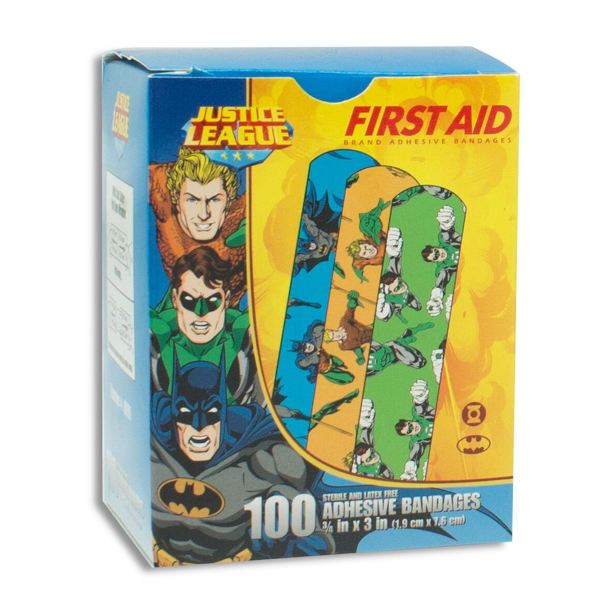 American® White Cross Stat Strip® Kid Design Justice League Adhesive Strip 10791
