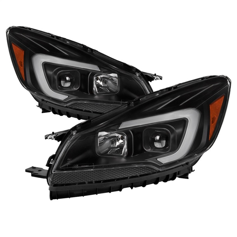 SPYDER xTune 13-16 Ford Escape LED Light Bar Halogen Projector Headlights - Black (PRO-JH-FESCA13-LB-BK) 9042904