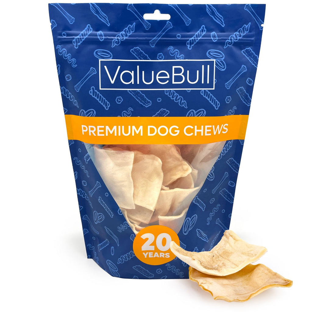ValueBull USA Beef Rawhide Chips for Dogs, 25 Count