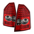 SPYDER Xtune Chrysler 300 05-07 LED Tail Lights Red Clear ALT-JH-CHR305-LED-RC 9027598