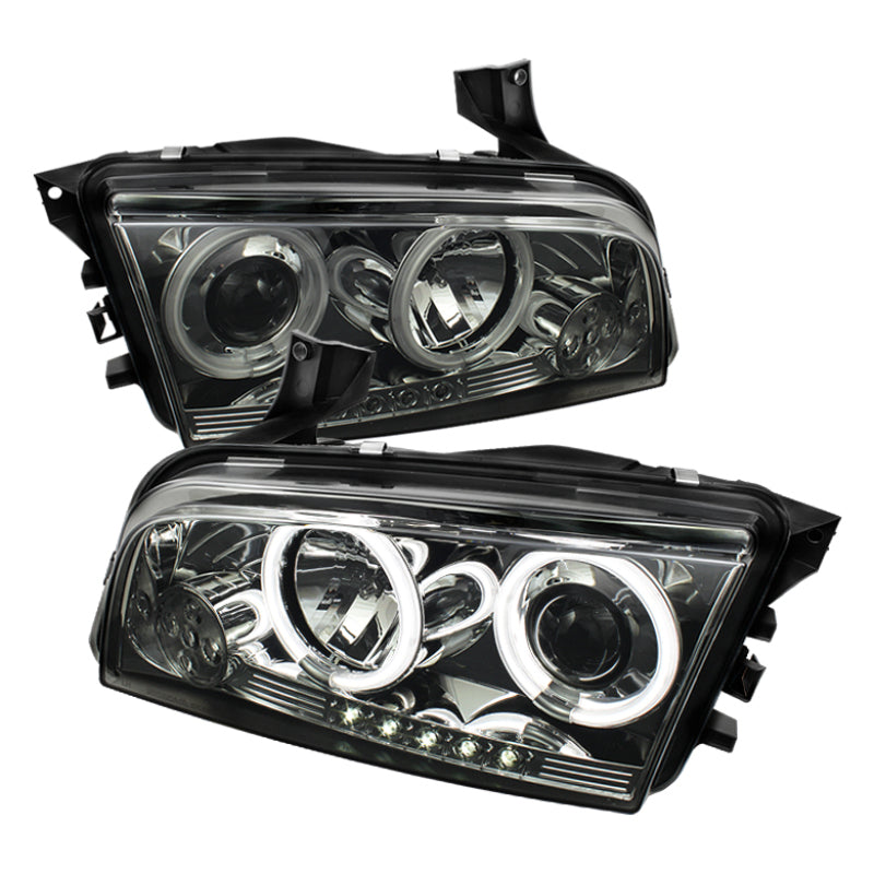 SPYDER Dodge Charger 06-10 Projector Headlights Halogen CCFL Halo LED Smke PRO-YD-DCH05-CCFL-SM 5039262