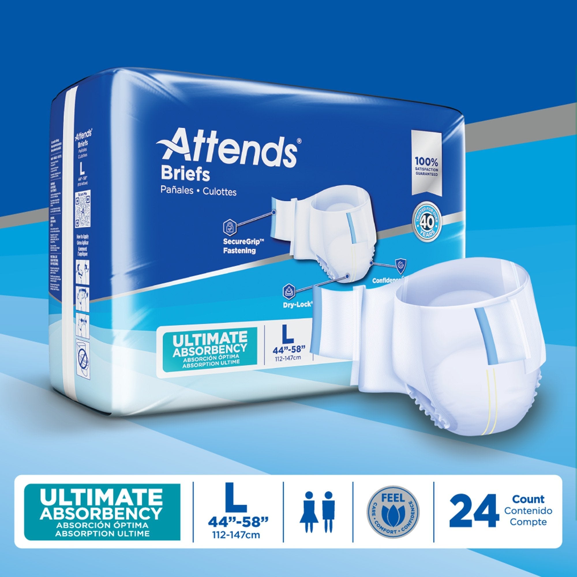 Attends® Advanced Briefs, Large DDC30