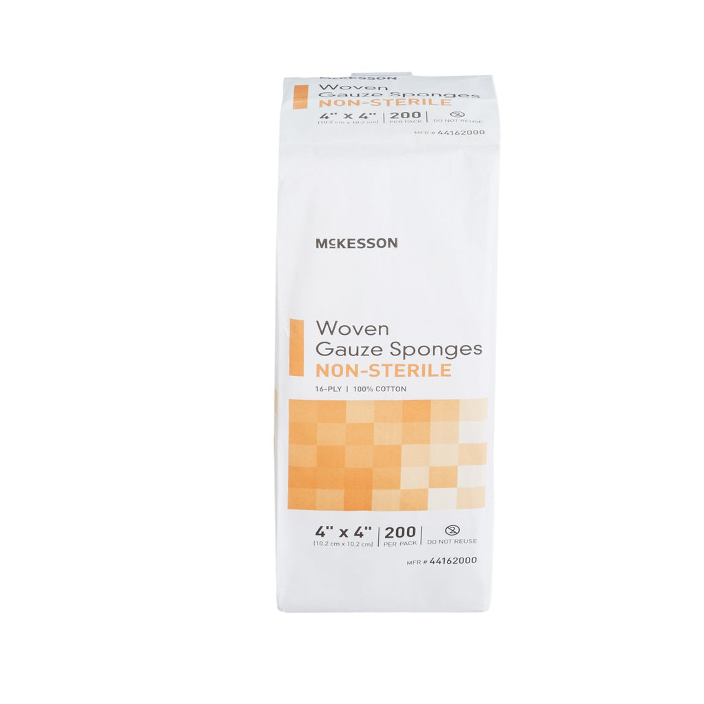 McKesson Gauze Sponge, 4 x 4 Inch, 16-Ply 44162000