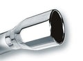 Borla 2.5in Inlet 4in Single Round Rolled Edge Outlet x 8in Long Weld On Exhaust Tip 20235