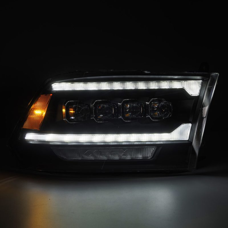 AlphaRex 09-18 Ram 2500 NOVA LED Proj Headlights Plank Style Chrome w/Activ Light/Seq Signal/DRL 880556 *Discontinued