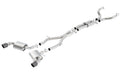 Borla 16-17 Chevy Camaro 6.2L 4.5in CF Tips w/Black Core Single Split Exit ATAK Catback Exhaust 140690CFBA