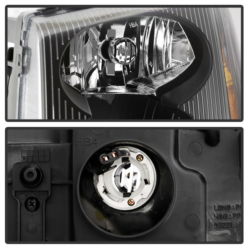 SPYDER xTune 02-09 GMC Envoy OEM Style Headlights - Black (HD-JH-GEN02-AM-BK) 9042652