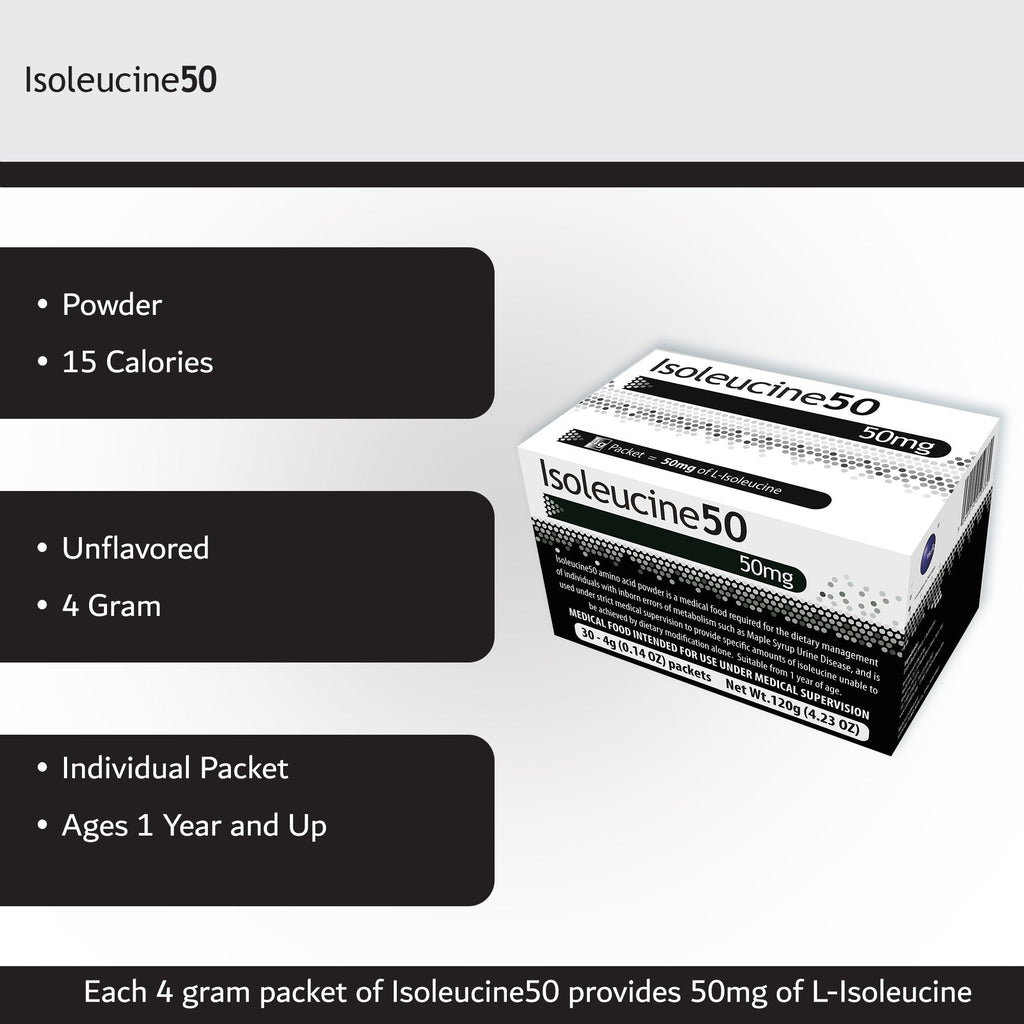Isoleucine50 Medical Food for use in the Dietary Management of MSUD 812539021001