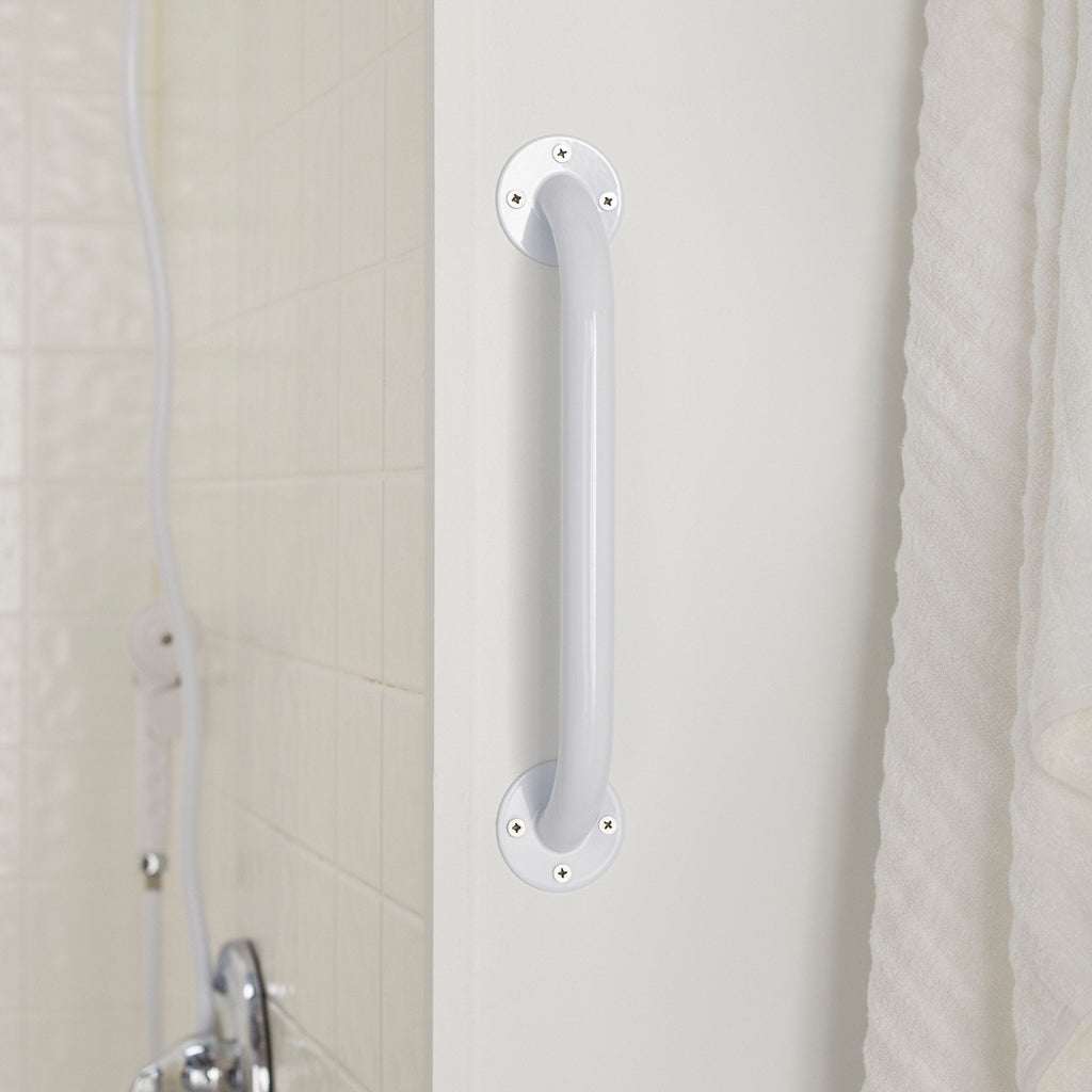 McKesson Wall Grab Bar, White Steel, 12-Inch Length 146-RTL12012