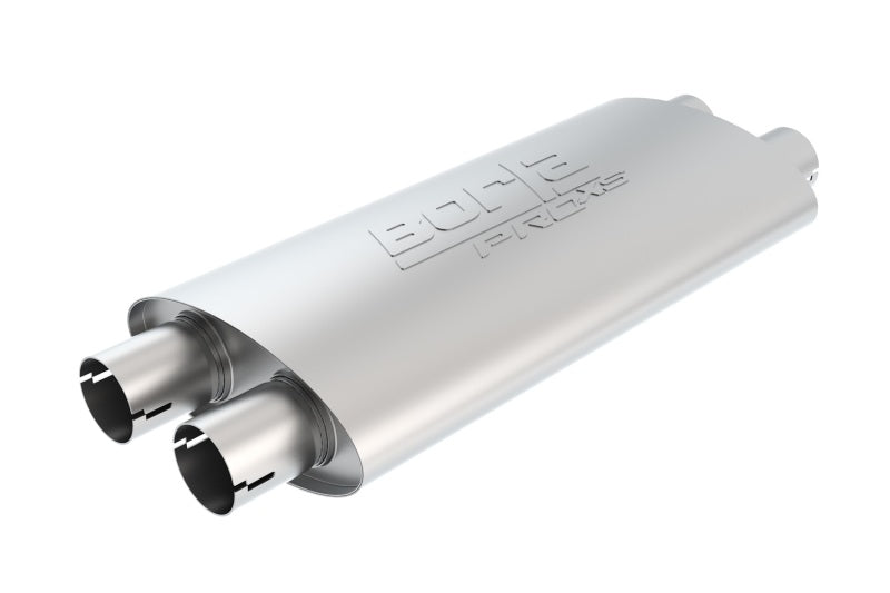 Borla Universal ProXS Muffler - Oval Dual/Dual Inlet/Outlet 2.5in Tubing 19inx4inx9.5in Case 400493