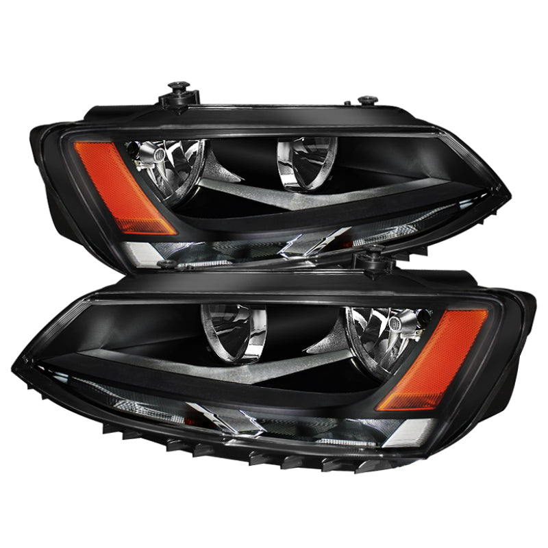 SPYDER Xtune Volkswagen Jetta 11-14 Amber Crystal Headlights Black HD-JH-VJ11-AM-BK 5075796