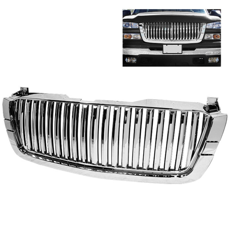 SPYDER Xtune Chevy Silverado 03-06 Center Only Front Grille Chrome GRI-SP-CS03-CT-C 5017109