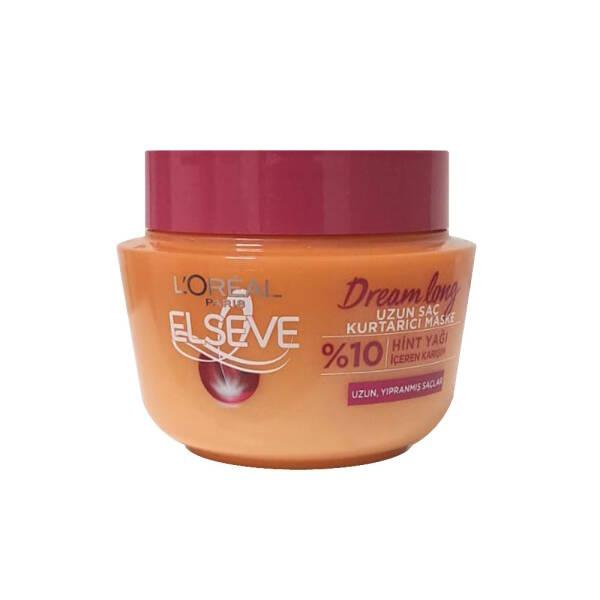L'Oreal Elseve Dream Long Hair Mask: Repair, Strengthen & Revive Long, Damaged Hair - Castor Oil, Keratin & Vitamins - 10.14 fl oz
