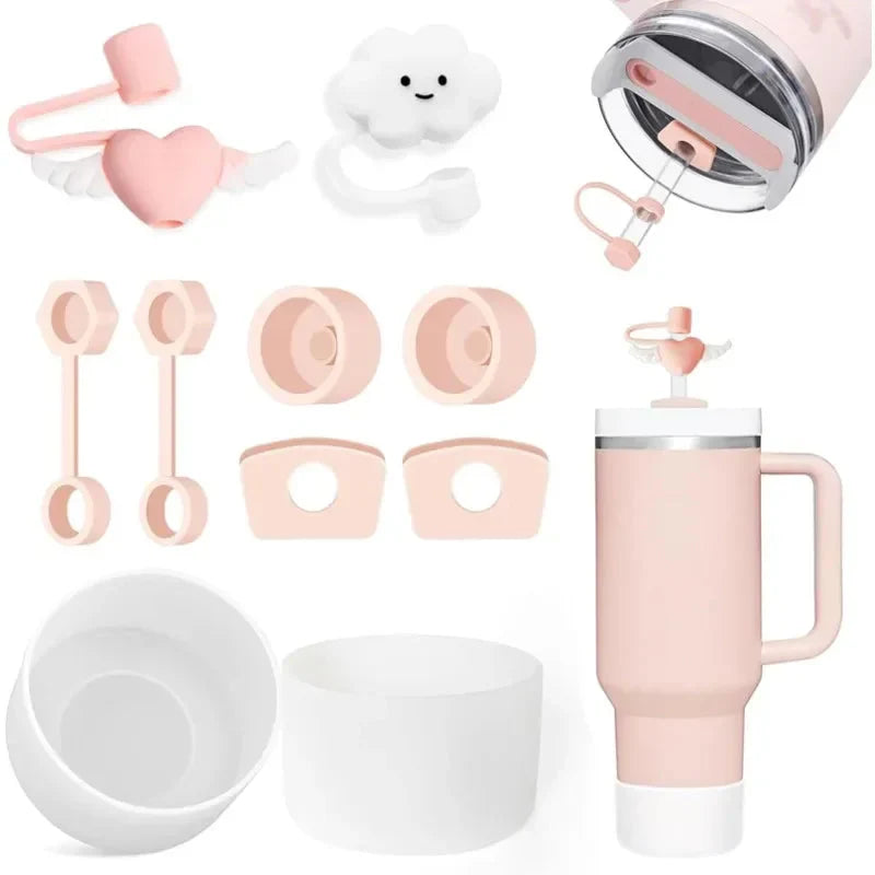 9pcs Silicone Spill Proof Stopper Set for Stanley Cup.