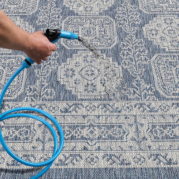 Keen Home Design Terrace Outdoor Runner Rug - 2x8 Washable Indoor/Outdoor Rug for Patio, Kitchen, Balcony, Beach, Garden, Deck and Porch, Size: 2'2"x7'7"