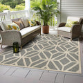 Rugshop Contemporary Geometric Indoor/Outdoor Square Rug 6' 6" Blue