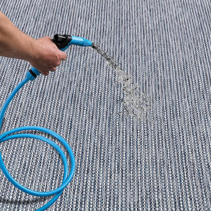 Keen Home Design Terrace Outdoor Area Rug - 8x10 Washable Indoor/Outdoor Rug for Patio, Kitchen, Balcony, Beach, Garden, Deck and Porch, Size: 7'7"x10'