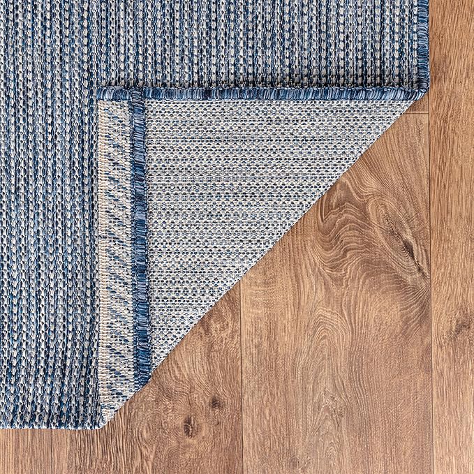 Keen Home Design Terrace Outdoor Round Rug - 8ft Round Washable Indoor/Outdoor Rug for Patio, Kitchen, Balcony, Beach, Garden, Deck and Porch, Size: 7'7" Round
