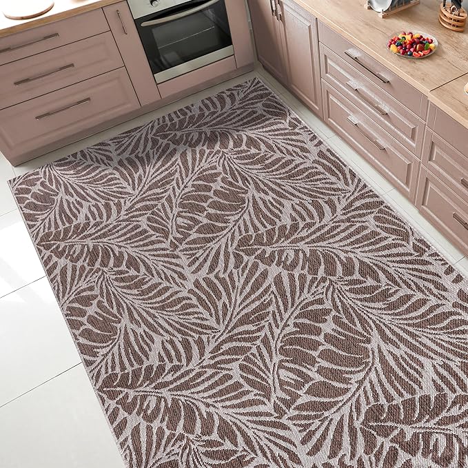 Keen Home Design Terrace Outdoor Area Rug - 6x9 Washable Indoor/Outdoor Rug for Patio, Kitchen, Balcony, Beach, Garden, Deck and Porch, Size: 6'x8'10"