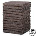 12 Pack Heavy Duty Moving Blankets 54” x 72” Shipping Furniture Protection Pads