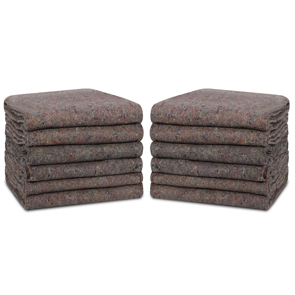 12 Pack Heavy Duty Moving Blankets 54” x 72” Shipping Furniture Protection Pads