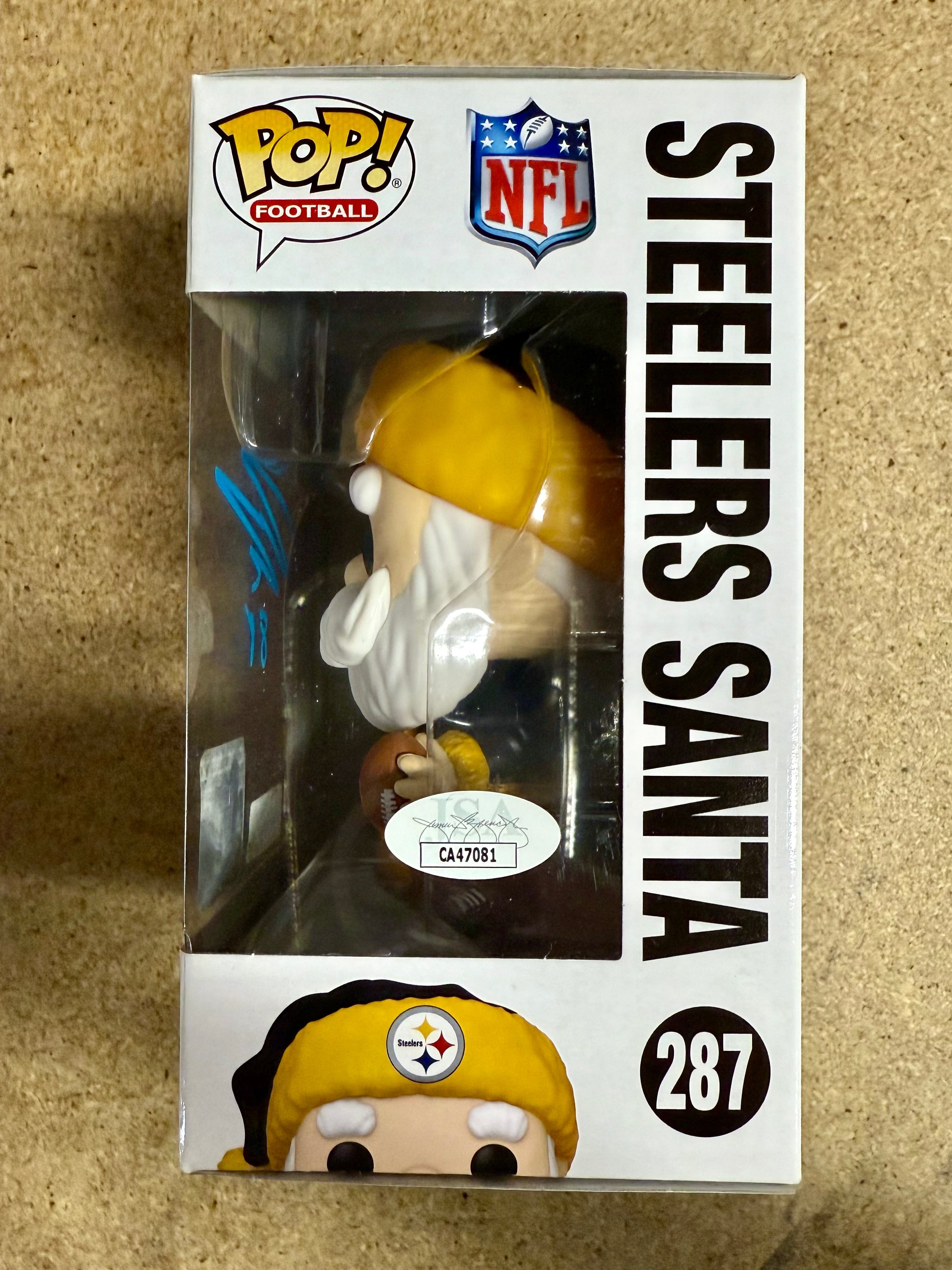 Pat Freiermuth Signed NFL Pittsburgh Steelers Santa Funko Pop! #287 With JSA COA