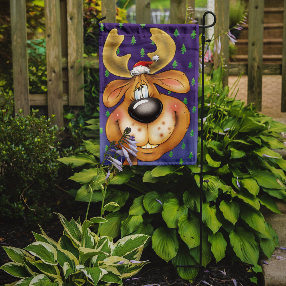 Comic Reindeer Garden Flag Mailbox Decorative Yard Banner Outside Patio Artwork for Flower Beds, Garden Size, Multicolor