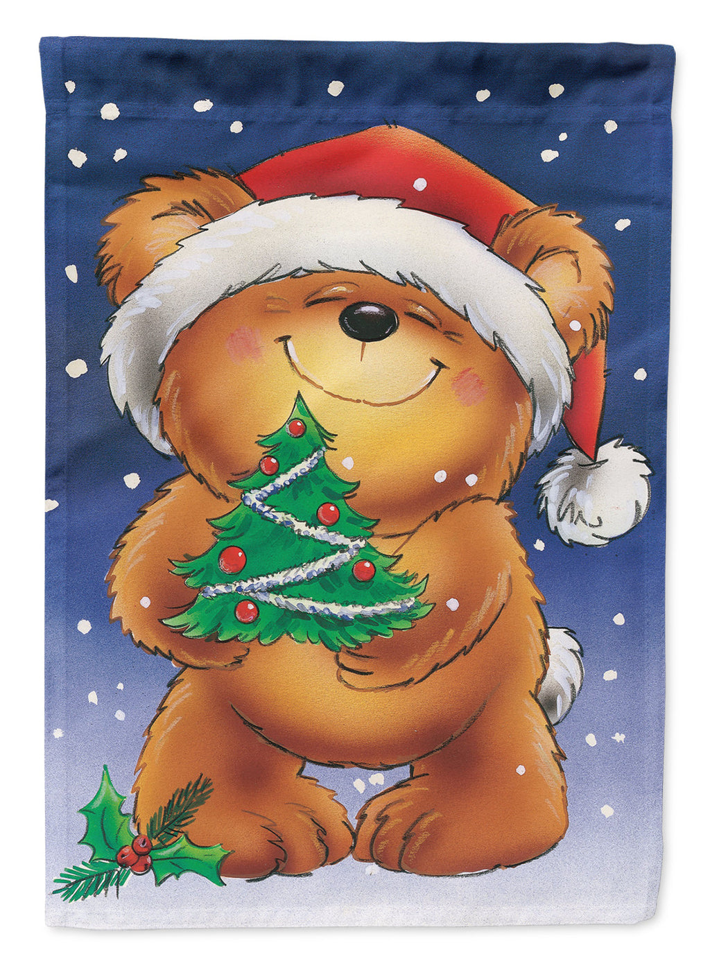 Teddy Bear and Christmas Tree Garden Flag Mailbox Decorative Yard Banner Outside Patio Artwork for Flower Beds, Garden Size, Multicolor