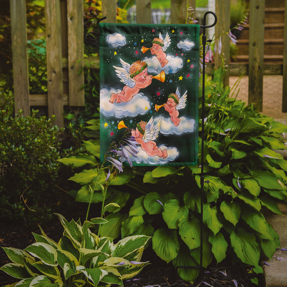 Angels on Green Garden Flag Mailbox Decorative Yard Banner Outside Patio Artwork for Flower Beds, Garden Size, Multicolor