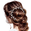 Stone Embellished Flower Cluster Vine Bun Wrap Headpiece