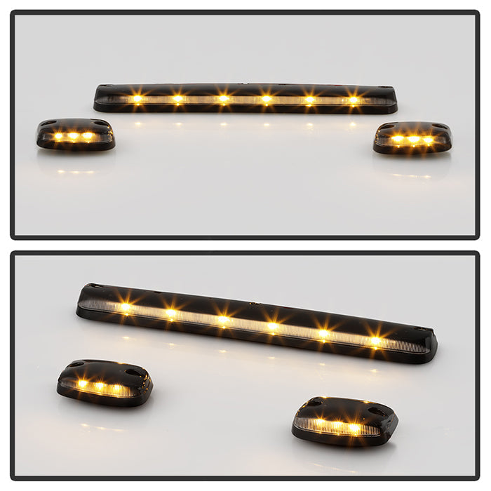 SPYDER Xtune Chevy Silverado 07-13 Amber LED Cab Roof Lights Clear ACC-LED-CS07-CR-C 9924606