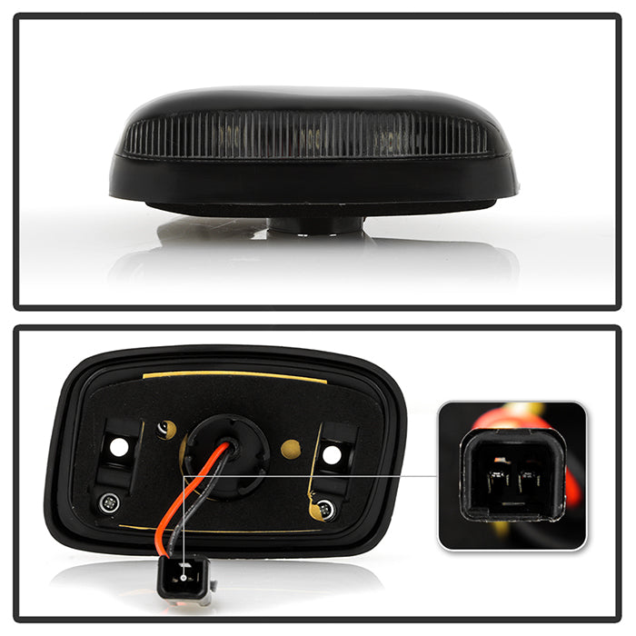 SPYDER Xtune Chevy Silverado 07-13 Amber LED Cab Roof Lights Smoke ACC-LED-CS07-CR-SM 9924613