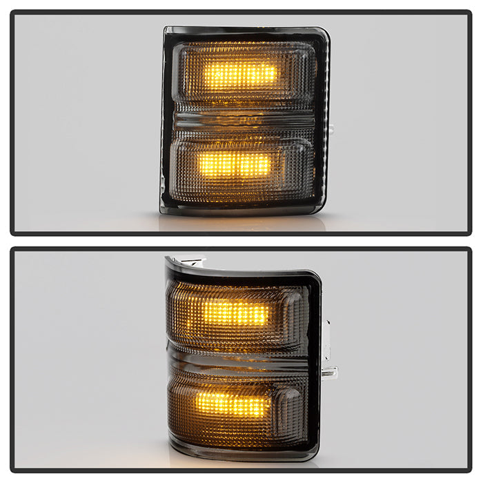 SPYDER xTune Ford Superduty 08-14 F250-F550 Amber LED Mirror Signal Lens - Smoke ACC-LED-FDSD08-MR-SM 9924743