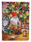 Christmas Gnome by the Tree Garden Flag Mailbox Decorative Yard Banner Outside Patio Artwork for Flower Beds, Garden Size, Multicolor