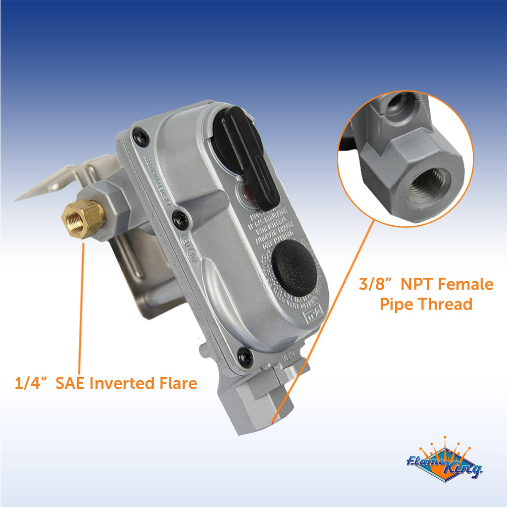 Flame King Auto Regulator with Pls Cover & Long Mount Bracket