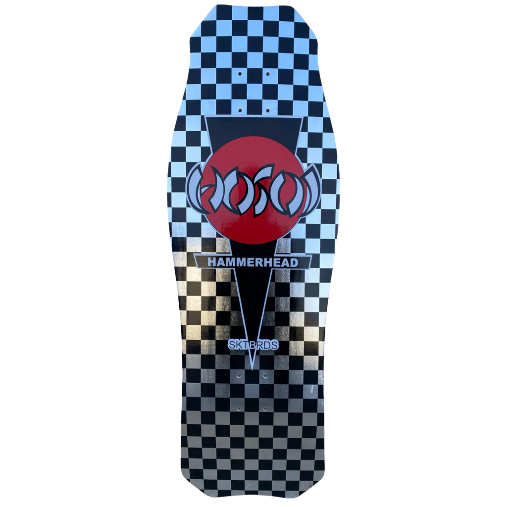 Hosoi Skateboards O.G. Hammerhead Checkerboard LTD Silver Foil 10.5" Skateboard Deck
