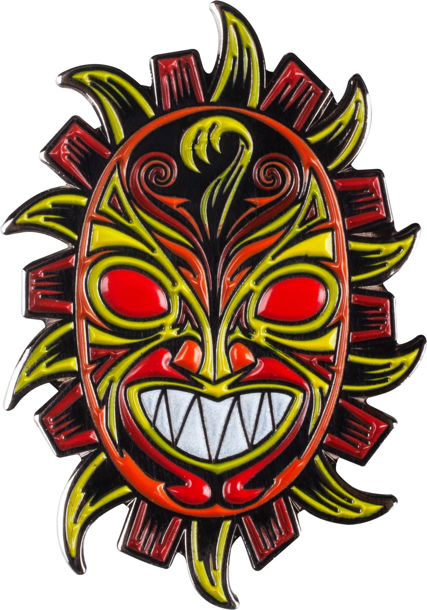 Powell Peralta Guerrero Mask Lapel Pin - Glow in the Dark Teeth