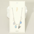 Lobster Sea Glass Pearl Charm Station Anklet