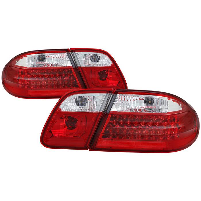 SPYDER Xtune Mercedes Benz W210 E-Class 96-02 LED Tail Lights Red Clear ALT-CL-MBW210-LED-RC 5020642