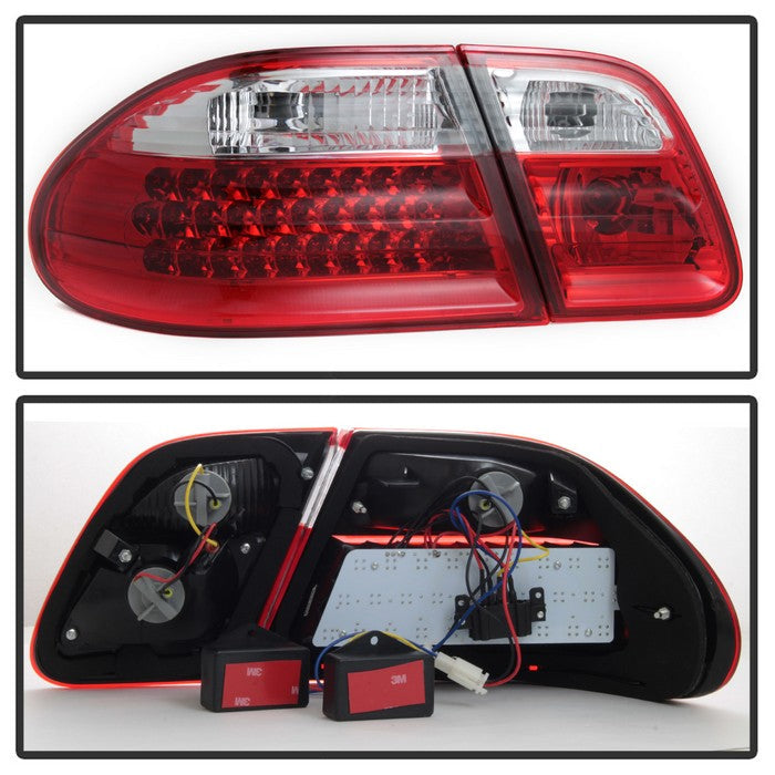 SPYDER Xtune Mercedes Benz W210 E-Class 96-02 LED Tail Lights Red Clear ALT-CL-MBW210-LED-RC 5020642