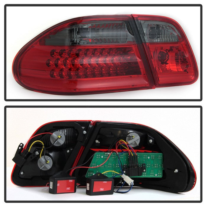 SPYDER Xtune Mercedes Benz W210 E-Class 96-02 LED Tail Lights Red Smoke ALT-CL-MBW210-LED-RSM 5020659