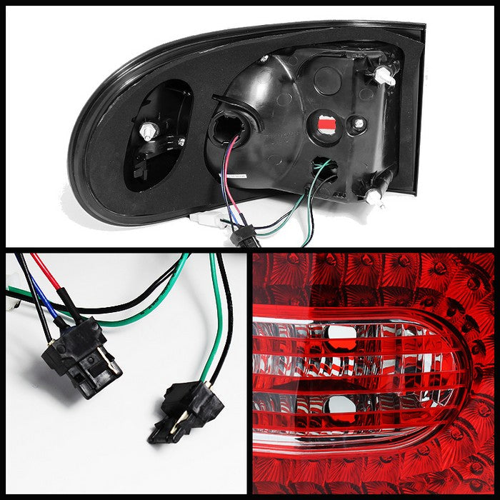 SPYDER Xtune Toyota Fj Cruiser 07-14 LED Tail Lights Red/Clear ALT-CL-TFJ07-LED-RC 5070593